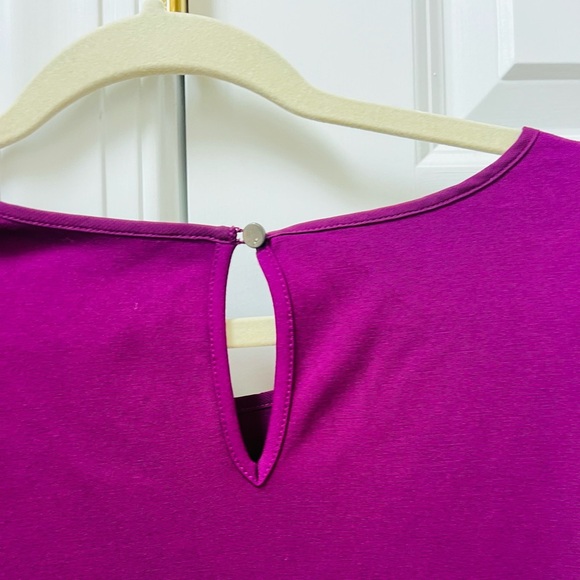 Stunning purple Halston dress size 14P - Picture 5 of 6